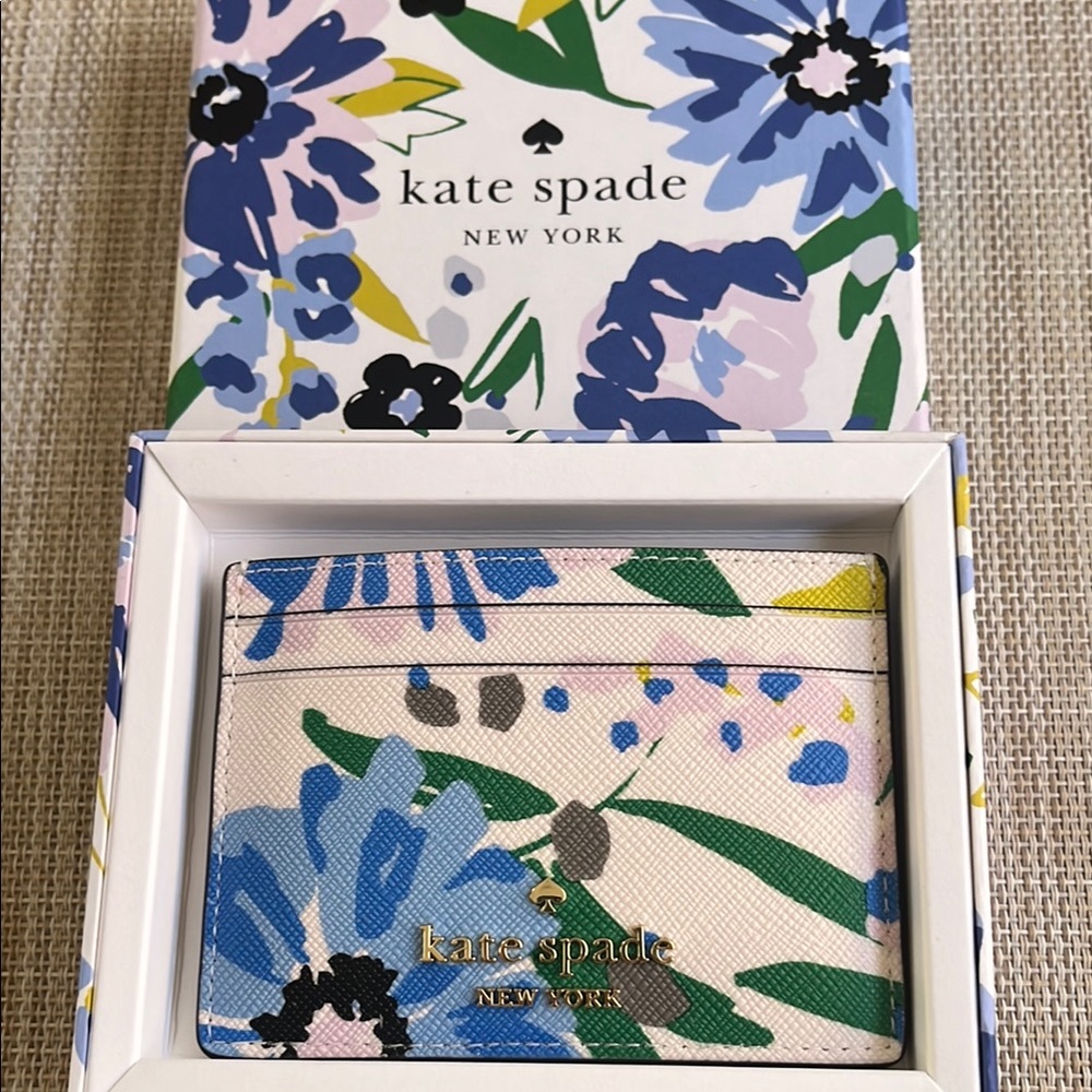 Brand New Kate Spade Multicolor Floral Card Holder